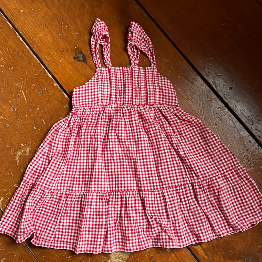 Red checkered dress
